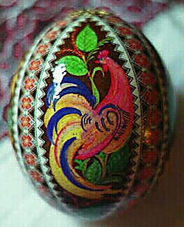 Rooster and Sunflowers - front view