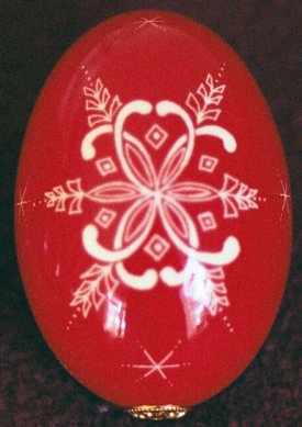 Snowflake - Red - back view