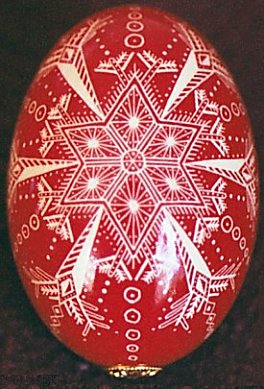 Snowflake - Red - front view