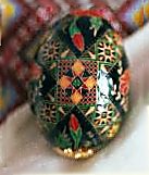 Etched and Dyed Poppy - side view