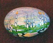 Menorah and Cyprus Tree - top view